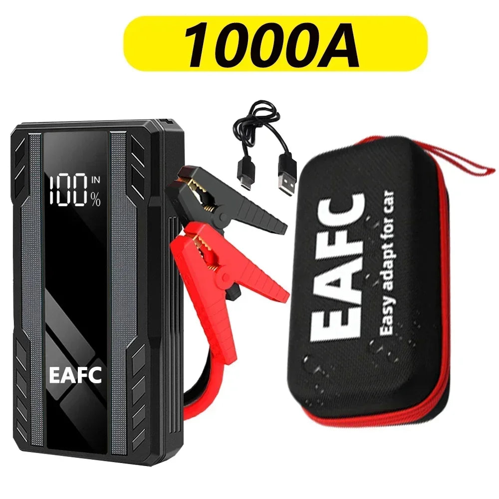 New 2000A/1200A Portable Car Jump Starter Power Bank Car Booster Charger 12V Starting Device Petrol Diesel Car Emergency Booster