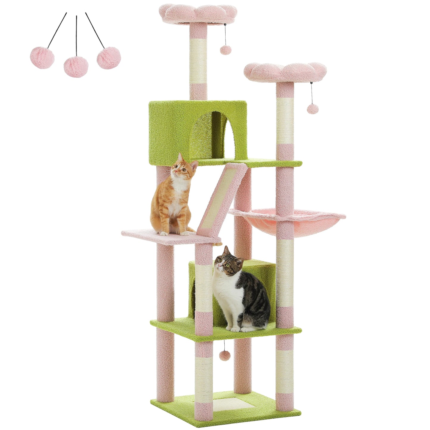 Cat Tower for Indoor Cats Multi-Level Plush Cat Condo