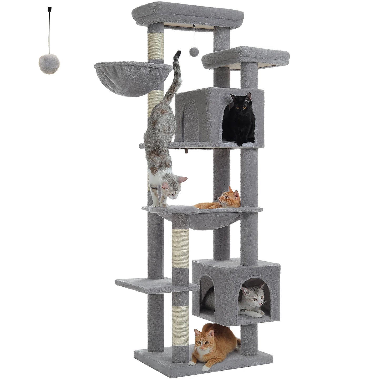 Cat Tower for Indoor Cats Multi-Level Plush Cat Condo