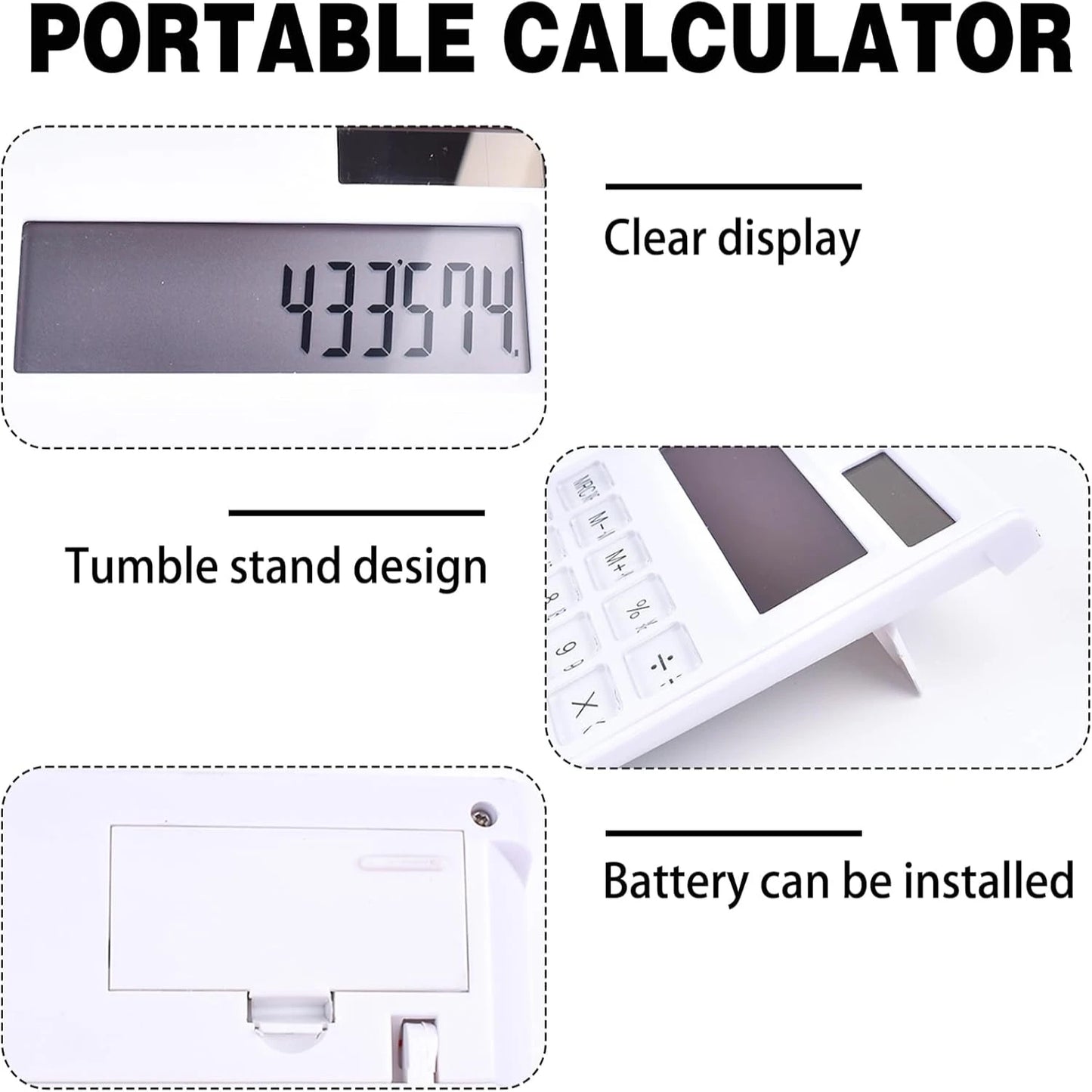 12-Digit Calculator  Thin Solar