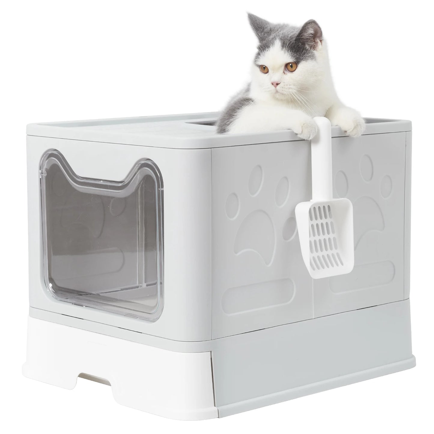 Front Entry Top Exit Cat Litter Tray Box