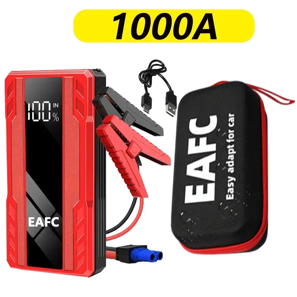 New 2000A/1200A Portable Car Jump Starter Power Bank Car Booster Charger 12V Starting Device Petrol Diesel Car Emergency Booster